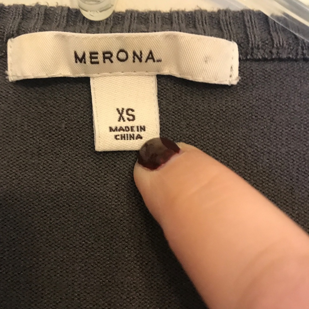 Gray Button Cardigan - Picture 5 of 6